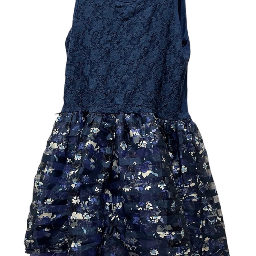Kid's Dress,1989 Place , L/G(10/12), Blue, Preloved in Excellent Condition
